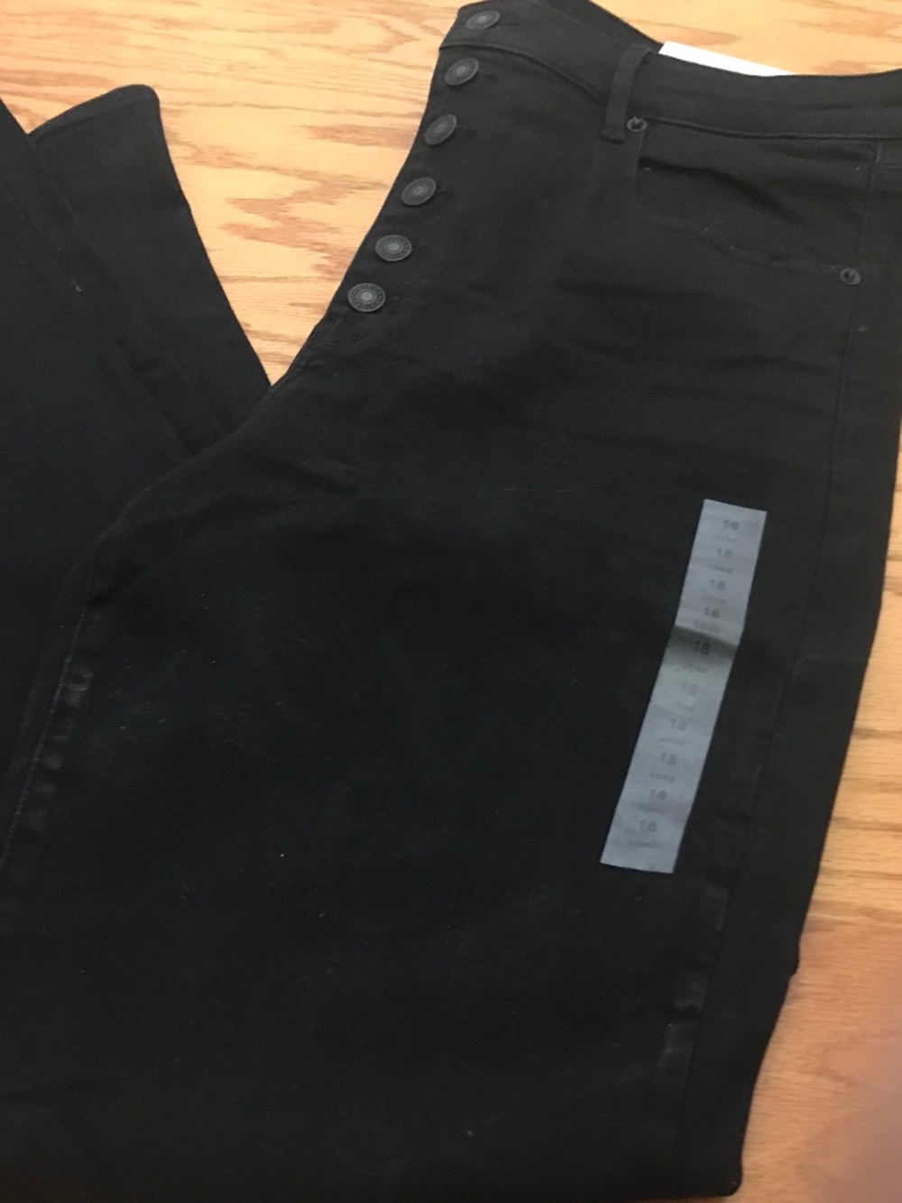 NWT AMERICAN EAGLE BLACK HIGHEST RISE NEXT LEVL STRETCH JEANS 18 LONG